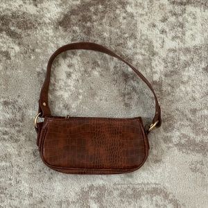 ASOS DESIGN croc effect 90s shoulder bag